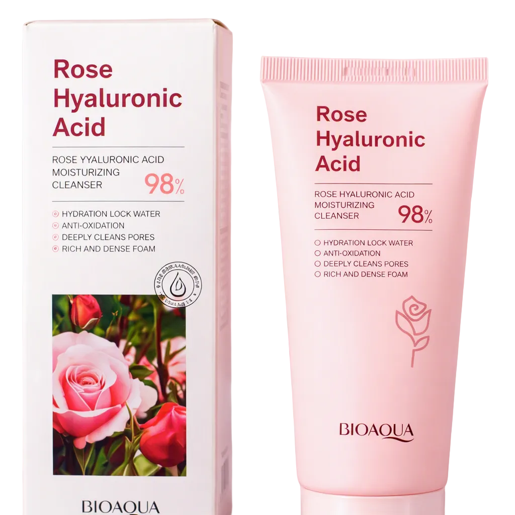 Jabón de rosas con AH Bioaqua limpia e hidrata