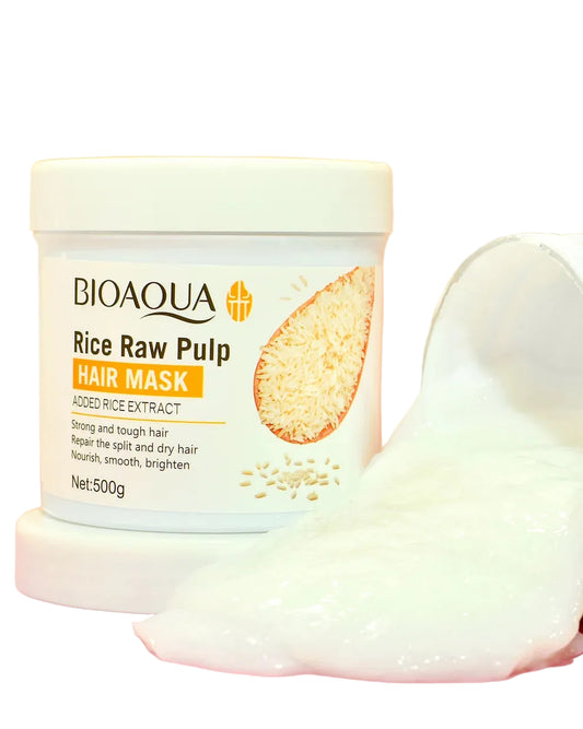 Mascarilla Capilar Bioaqua Rice Raw Pulp Reparadora y Nutritiva